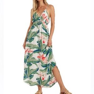 Billabong Floral Lined Maxi Dress Sz M NEW